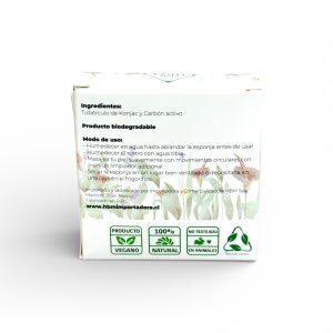 ESPONJA FACIAL DE KONJAC Y CARBON ACTIVADO