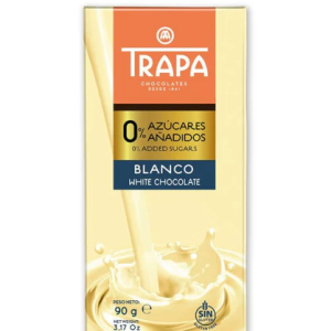 CHOCOLATE TRAPA BLANCO SIN AZÚCAR SIN GLUTEN 90 g