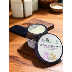 CREMA DE MANOS SIN AROMA BIOFILIA 50 ml