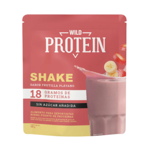WHEY PROTEIN POLVO FRUTILLA PLÁTANO WILDFOODS – 350 g