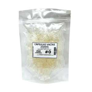 CÁPSULAS VEGANAS VACÍAS #0 TRANSP. – 250 un