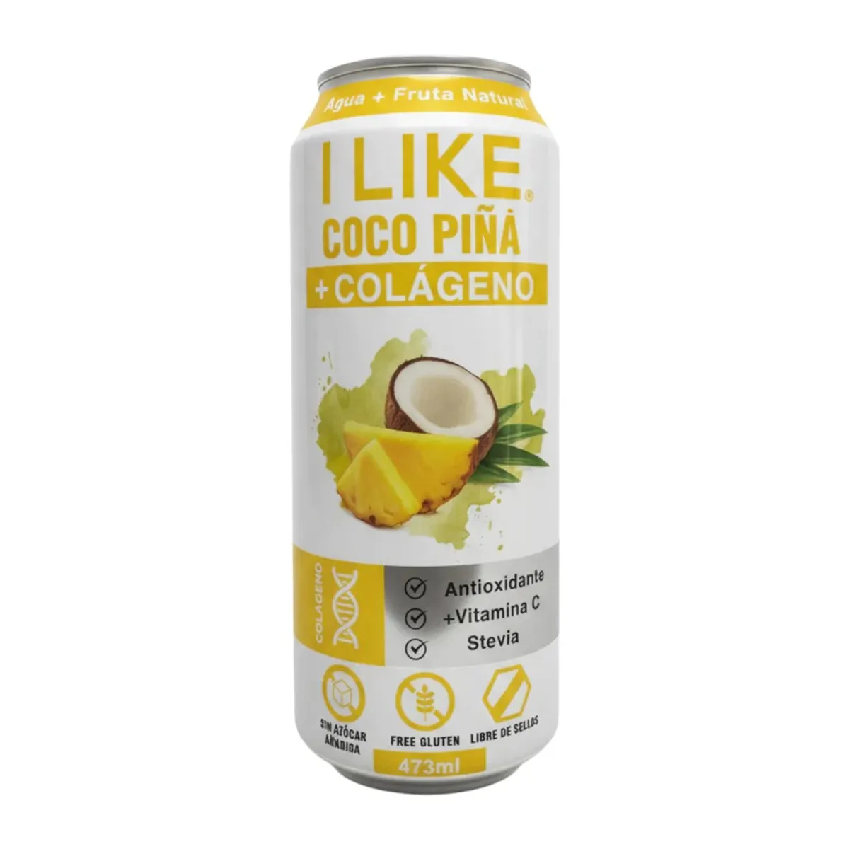 JUGO NATURAL COCO PIÑA + COLÁGENO LATA 473cc
