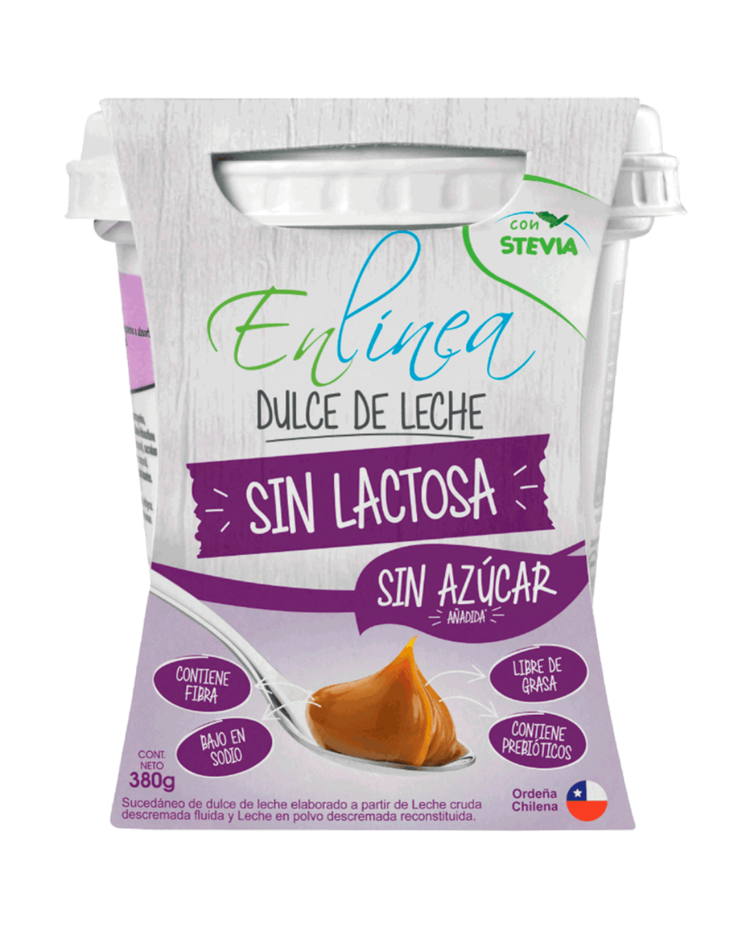 DULCE DE LECHE SIN LACTOSA SIN AZÚCAR EN LÍNEA 380 g