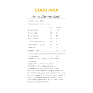 JUGO NATURAL COCO PIÑA + COLÁGENO LATA 473cc