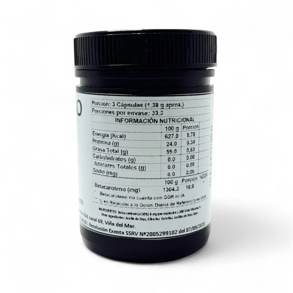 CÁPSULAS BLANDAS DE BETACAROTENO - 100 un CÁPSULAS BLANDAS DE BETACAROTENO - 100 un