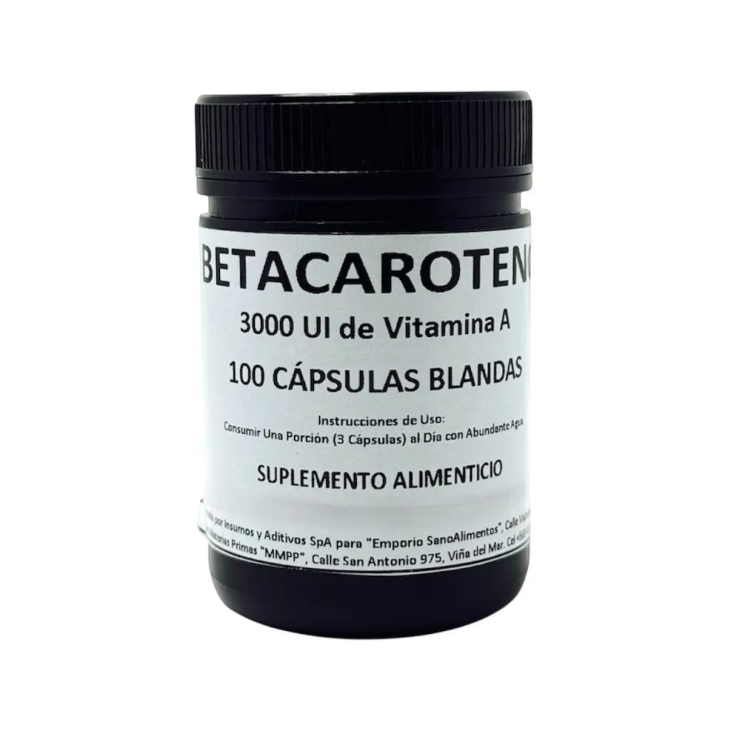 CÁPSULAS BLANDAS DE BETACAROTENO - 100 un CÁPSULAS BLANDAS DE BETACAROTENO - 100 un