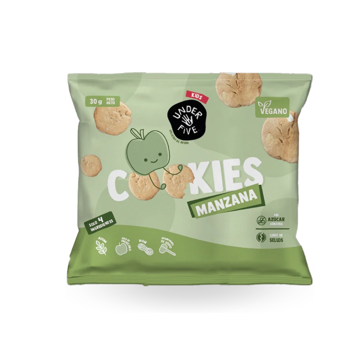 COOKIES KIDS MANZANA SIN SELLOS UNDER FIVE 30g