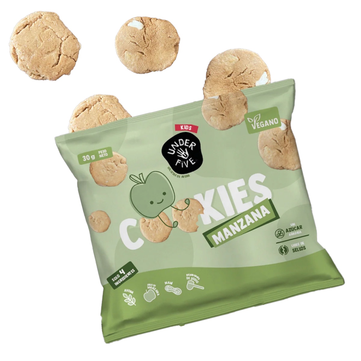 COOKIES KIDS MANZANA SIN SELLOS UNDER FIVE 30g COOKIES KIDS MANZANA SIN SELLOS UNDER FIVE 30g