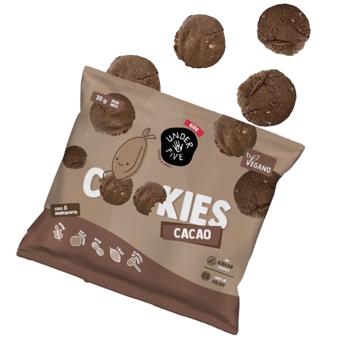 COOKIES KIDS CACAO SIN SELLOS UNDER FIVE 30g COOKIES KIDS CACAO SIN SELLOS UNDER FIVE 30g