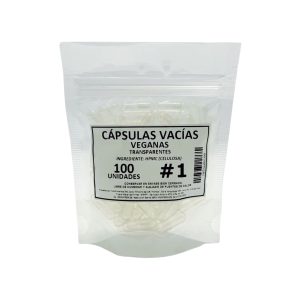 CÁPSULAS VEGANAS VACÍAS #1 TRANSP. – 100 un