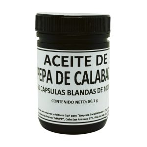 CÁPSULAS BLANDAS DE ACEITE DE PEPA DE CALABAZA – 60 un